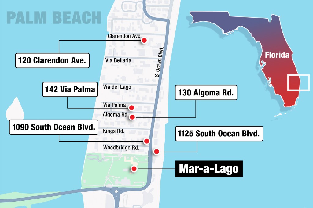 These are just sliver of listings currently on the market near Trump's Mar-a-Lago estate.